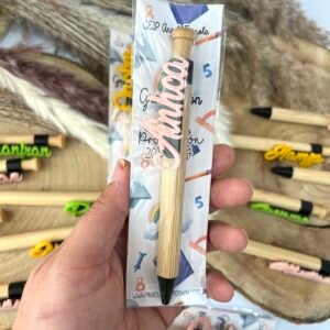 Alternative view of Boligrafo bambu con nombre