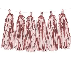 Guirnalda tassel borlas de papel(rosa gold)