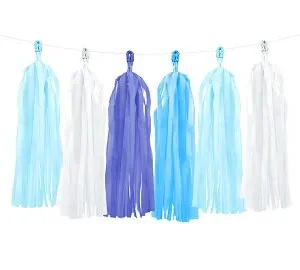 Guirnalda tassel borlas papel(azul)