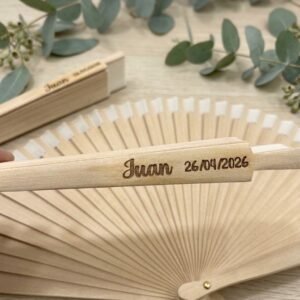 Abanico personalizado madera